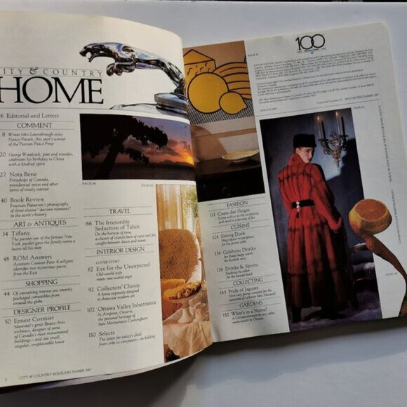 Winter 1987 City & Country Home Magazine Canadian Lifestyle Interior Design Arch - Picture 2 of 6